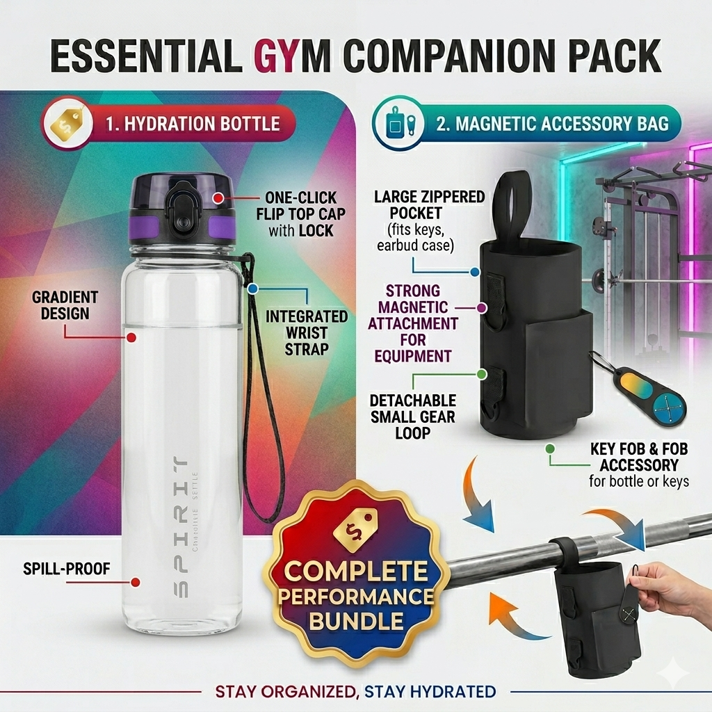 Magnetic Water Bottle Gym Bag