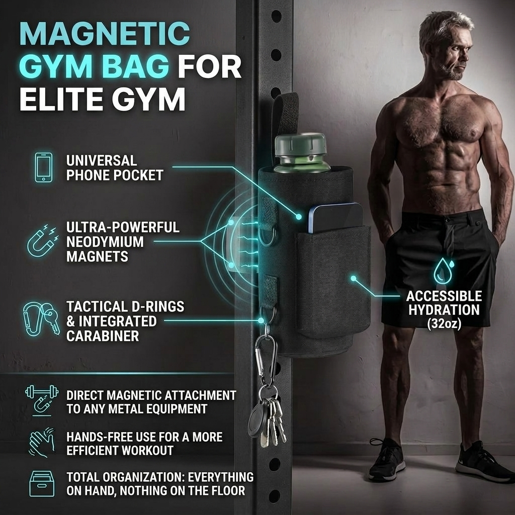Magnetic Water Bottle Gym Bag
